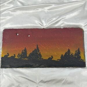 Sunset Painting on Stone Slab